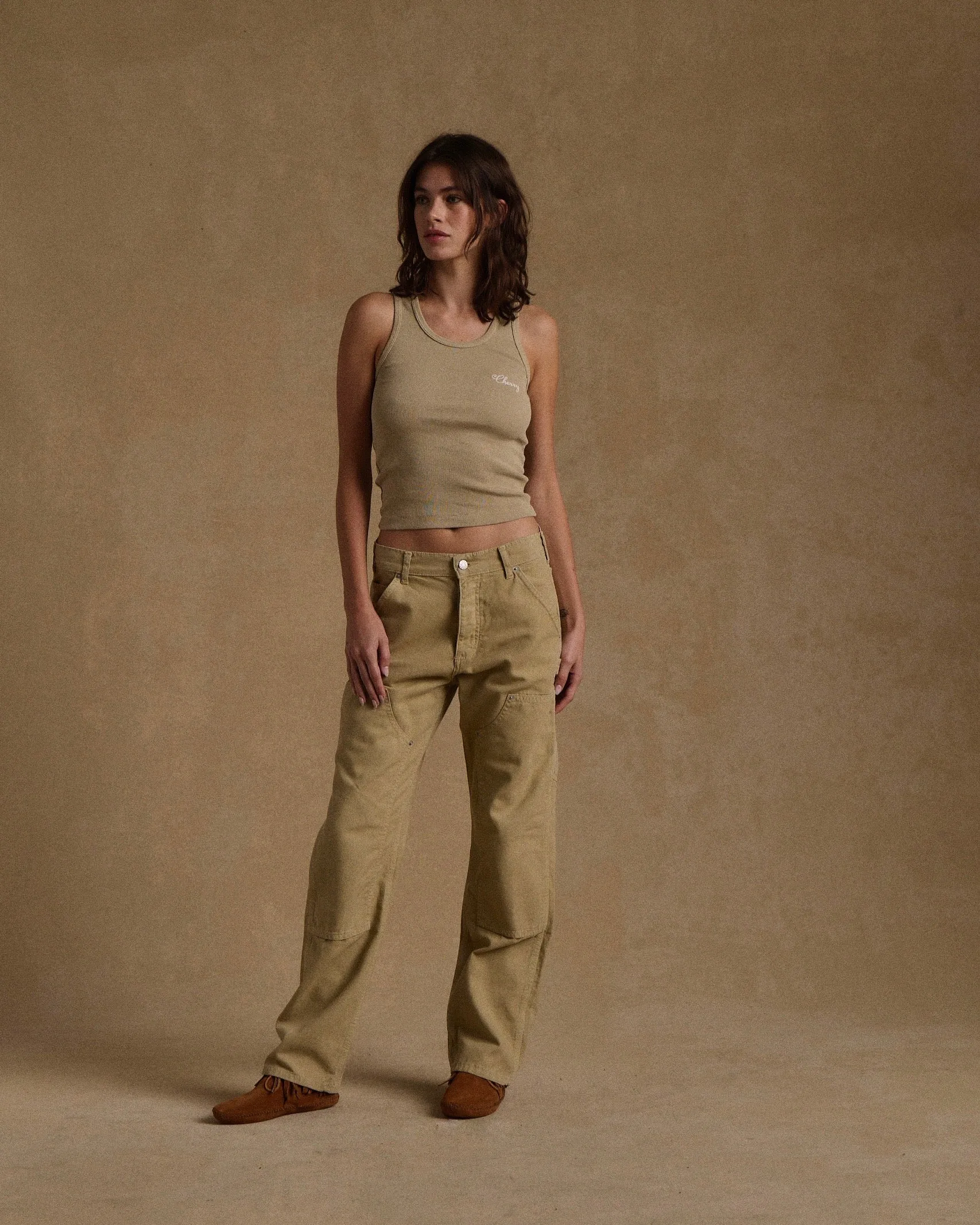 Classic Canvas Double Knee (Tan)