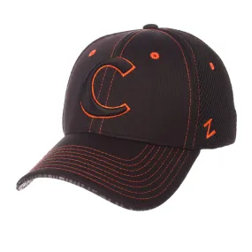 Clemson Tigers Zephyr Black "Undertaker" Mesh Stretch Fit Hat Cap (M/L)