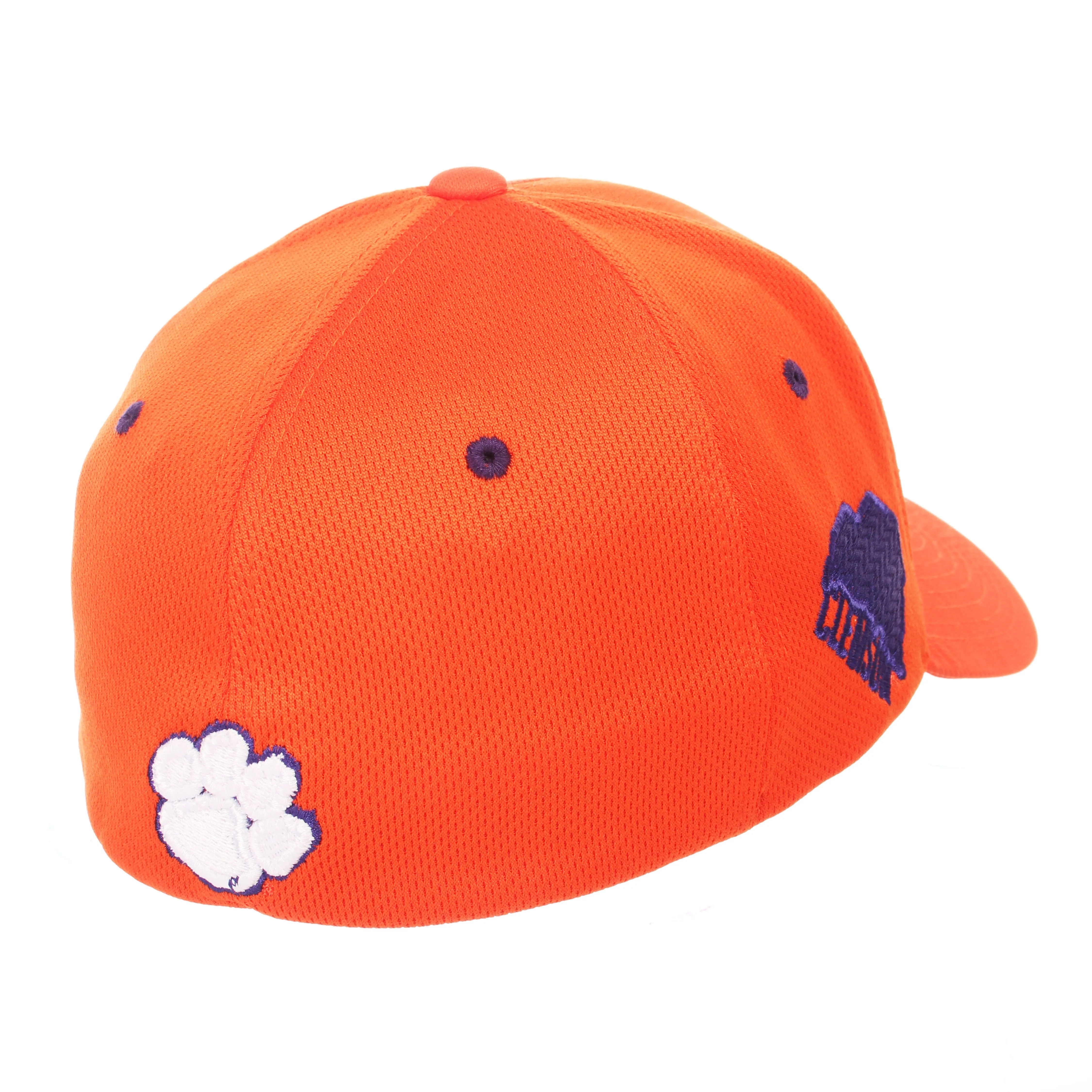 Clemson Tigers Zephyr Orange "Rambler" Structured Stretch Fit Hat Cap (M/L)