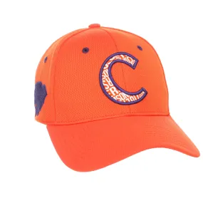 Clemson Tigers Zephyr Orange "Rambler" Structured Stretch Fit Hat Cap (M/L)