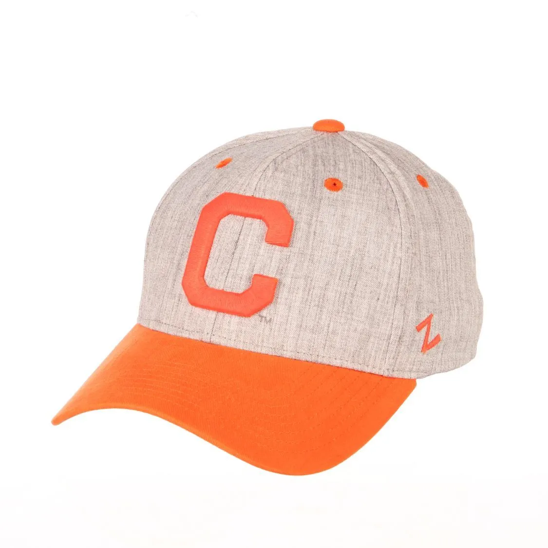 Clemson Tigers Zephyr "Oxford" Structured Stretch Fit Fitted Hat Cap