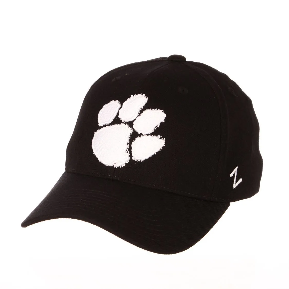 Clemson Tigers Zephyr "ZH Black" Structured Stretch Fit Fitted Hat Cap