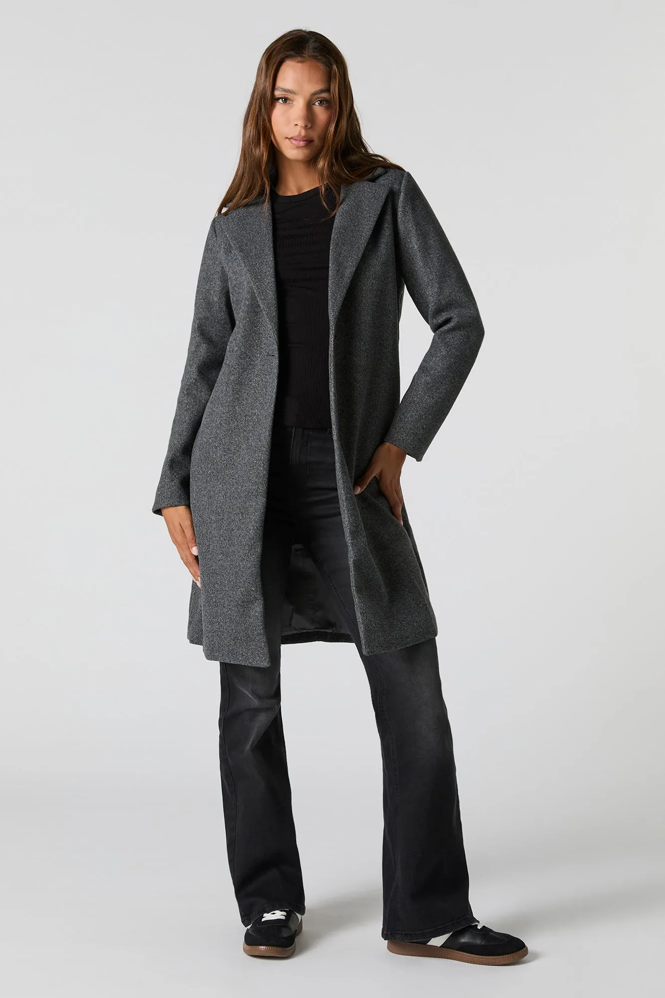 Collared Single Button Coat