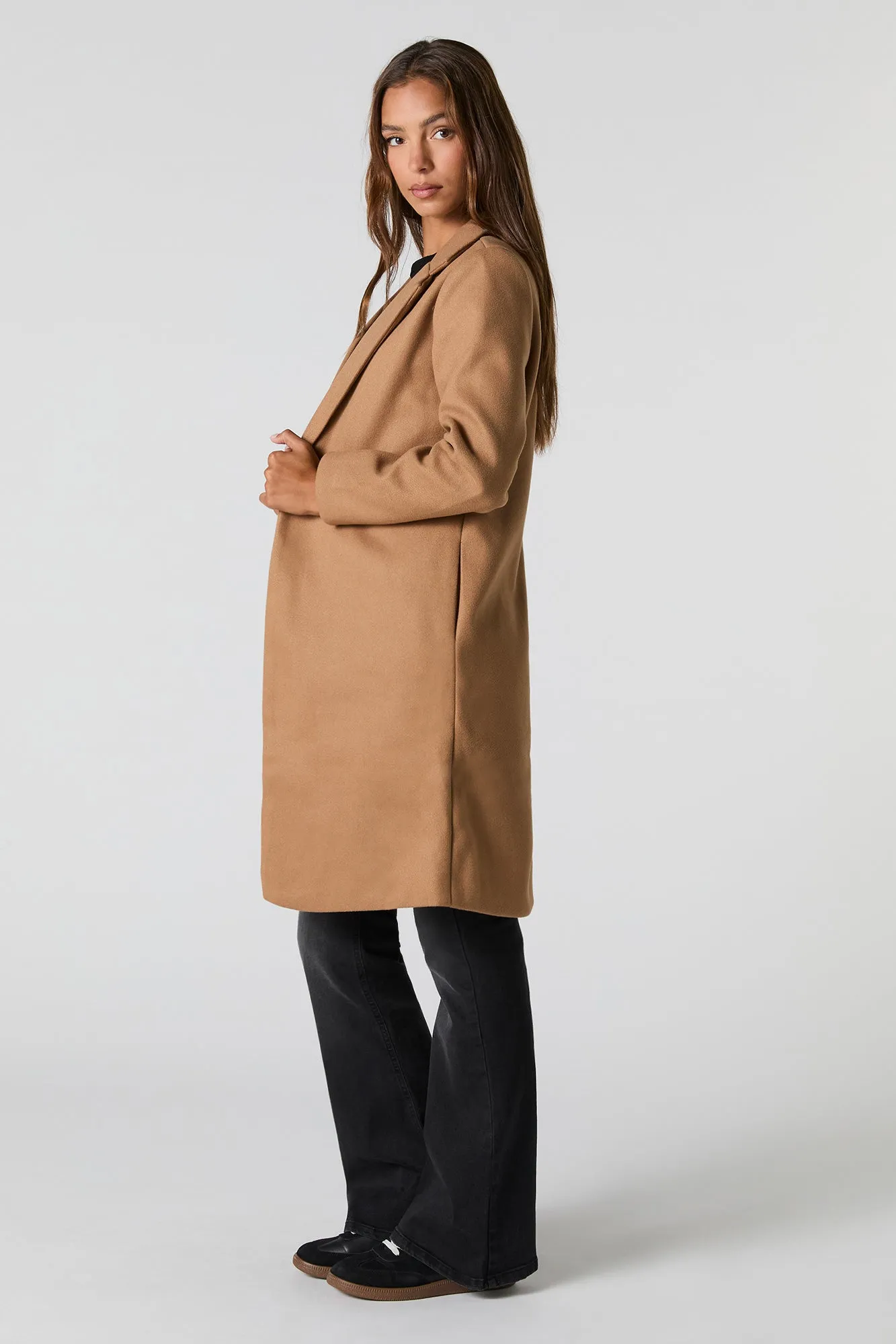 Collared Single Button Coat