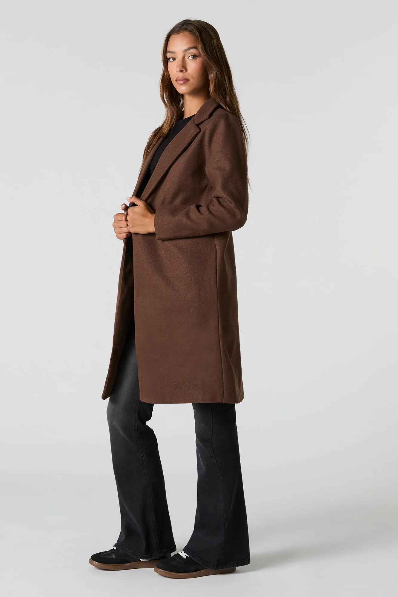 Collared Single Button Coat