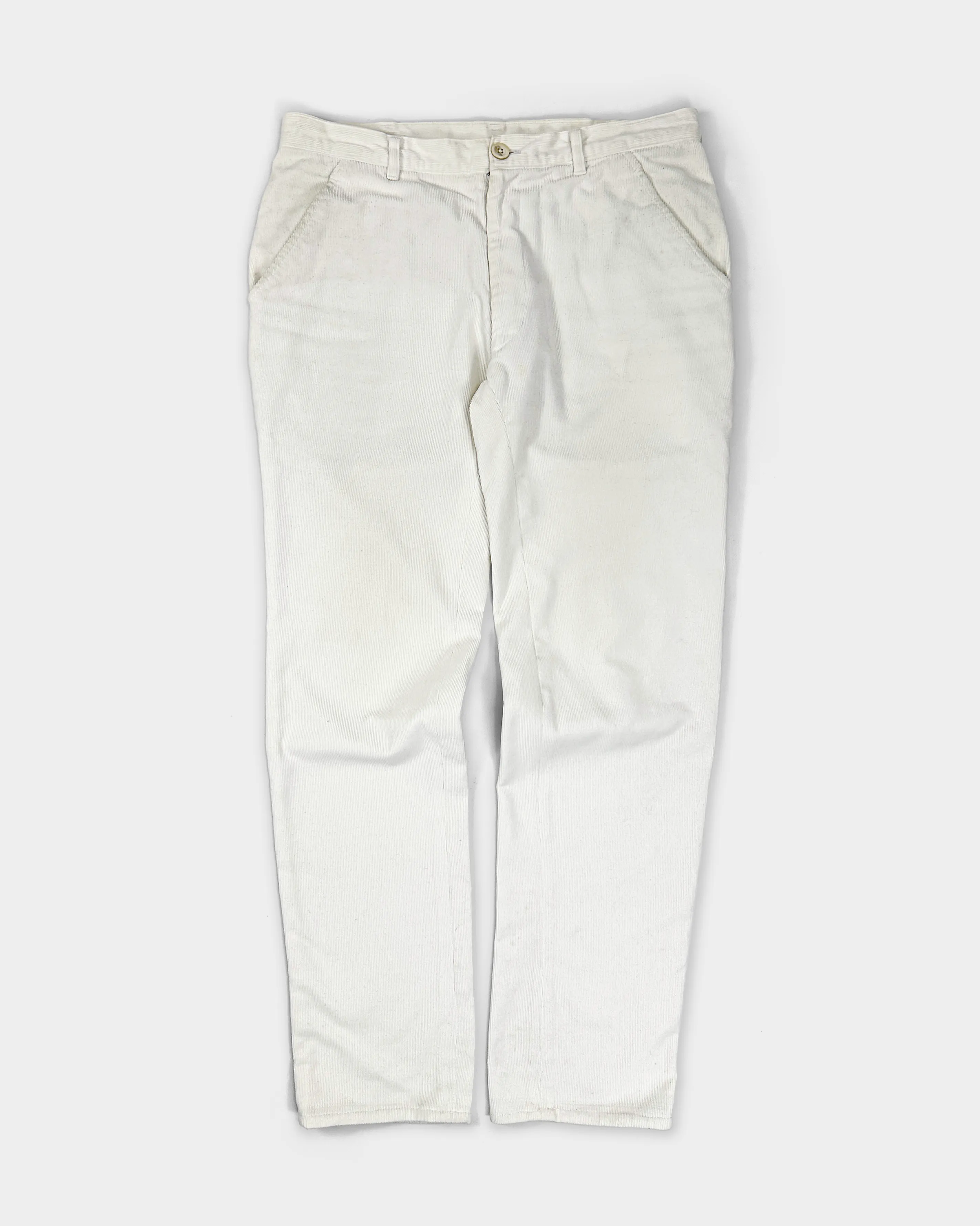 Comme Des Garçons Homme Plus White Corduroy Pants F/W 2000