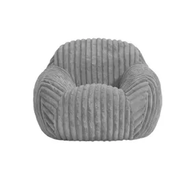 Corduroy Faux Fur Kids Cozy Chair Grey