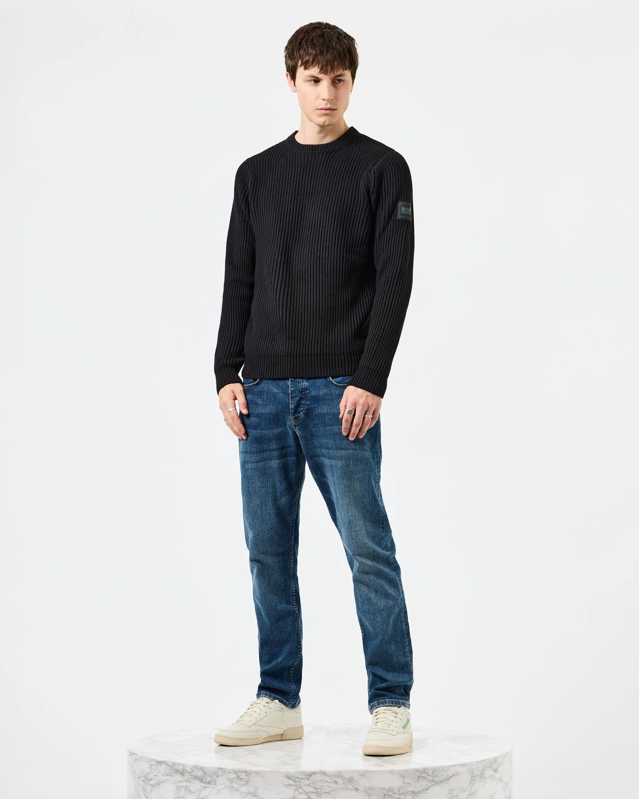 Couto Knitted Ribbed Sweater Black