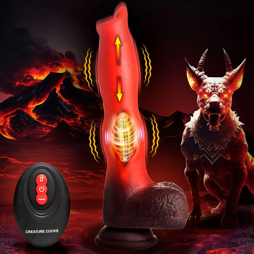 Creature Cocks Canine Thrusting & Vibrating Silicone Dildo with Remote Control