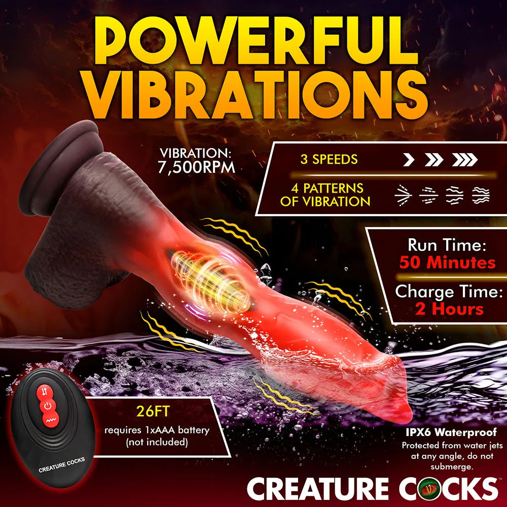 Creature Cocks Canine Thrusting & Vibrating Silicone Dildo with Remote Control