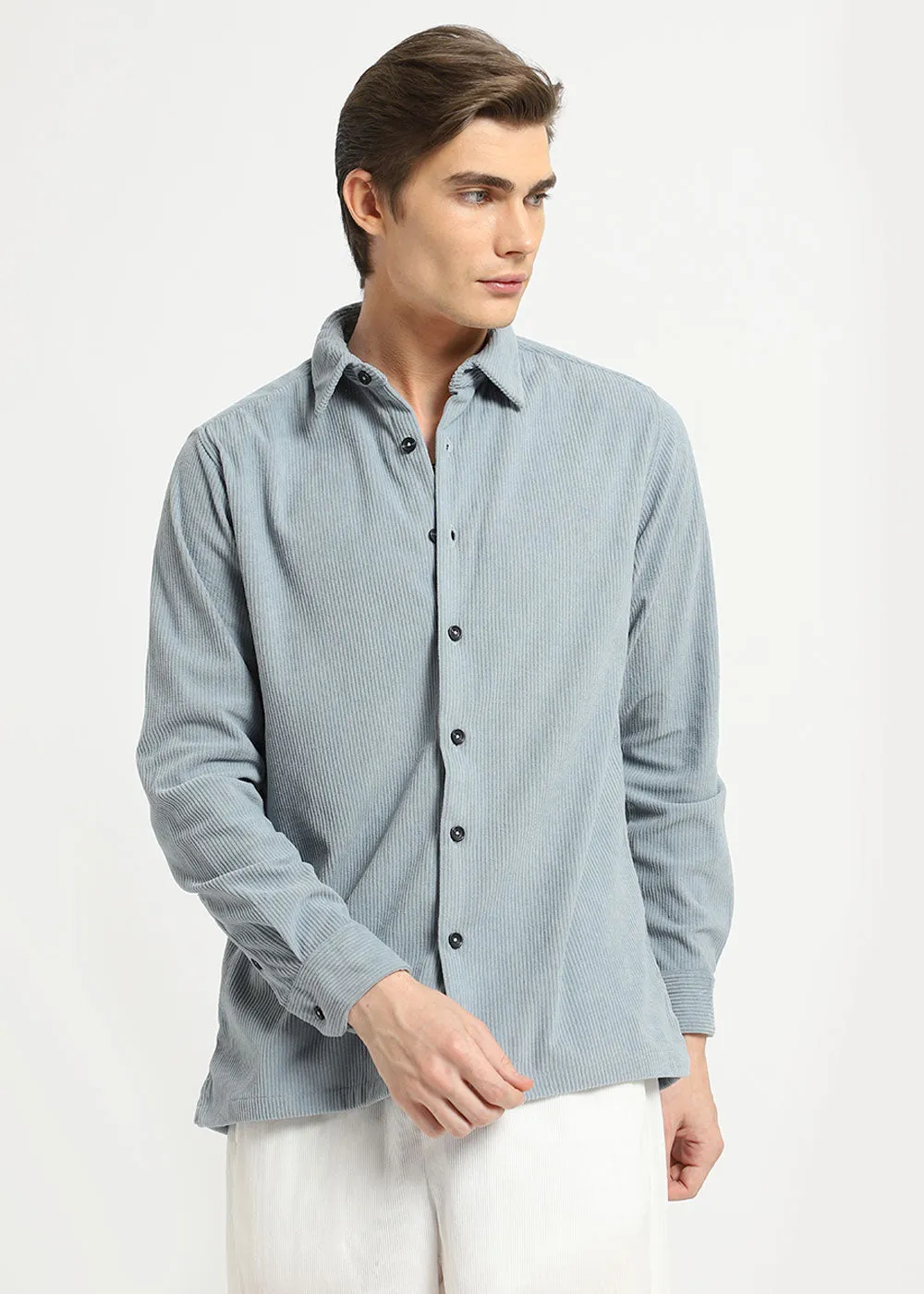 Dapper Blue Corduroy Shirt