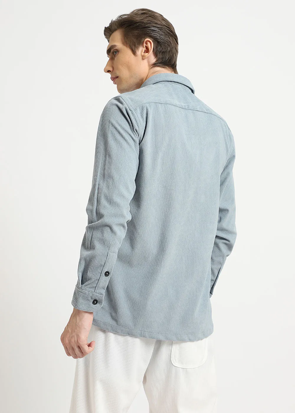 Dapper Blue Corduroy Shirt