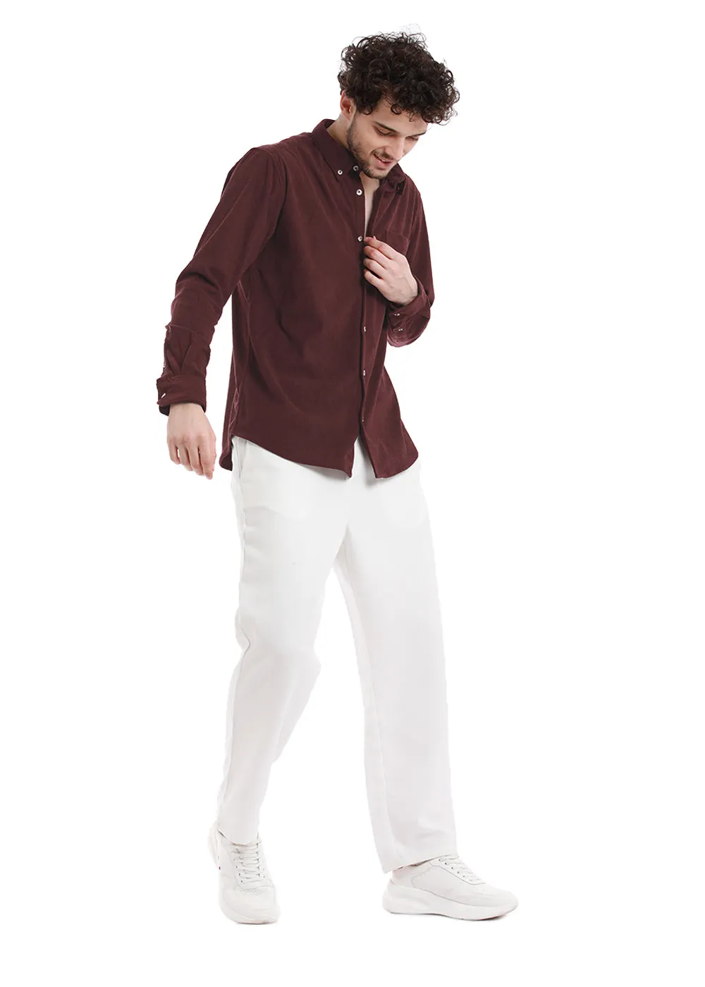 Dark Maroon Corduroy shirt