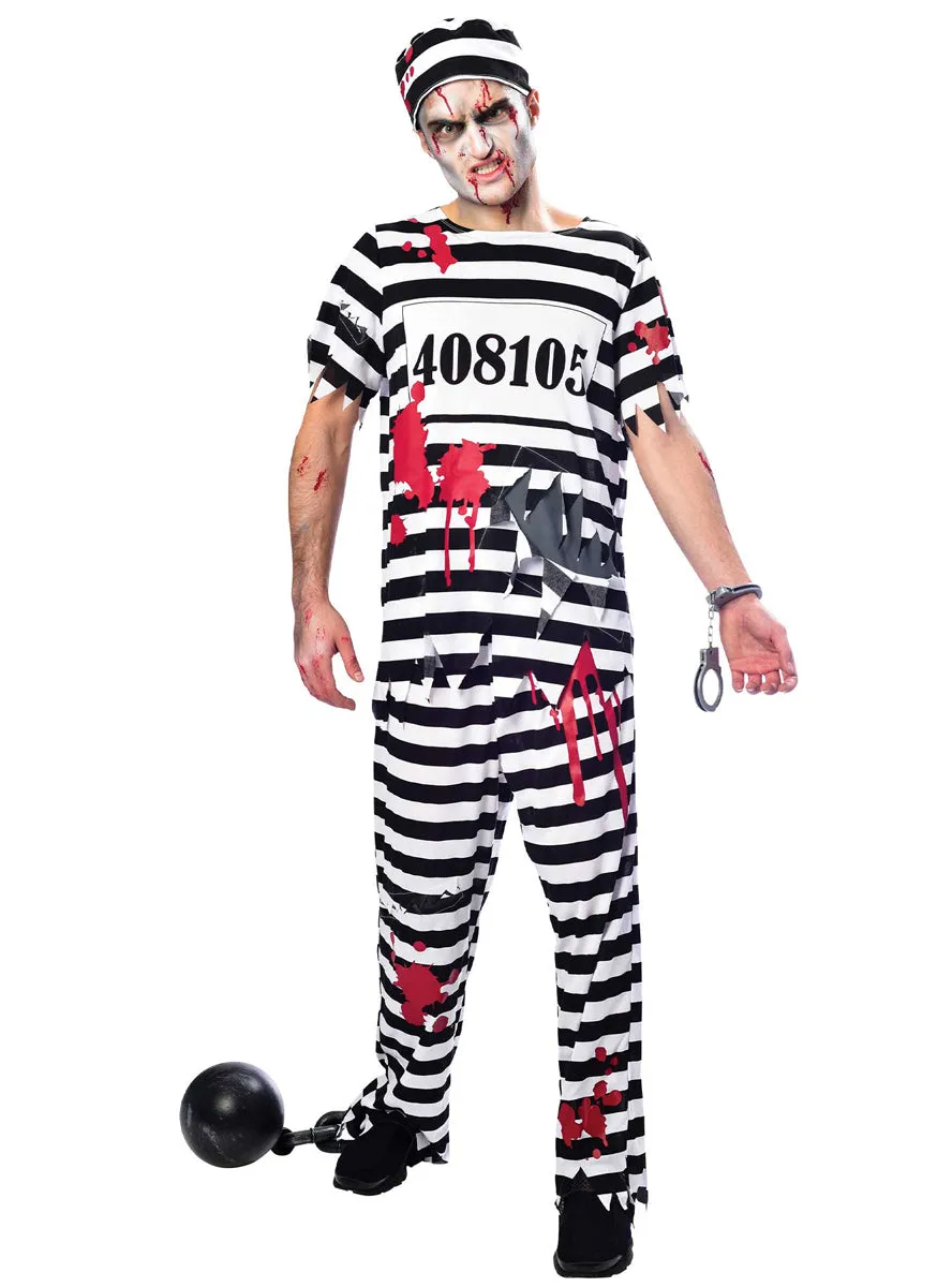 Dead Zombie Convict Mens Halloween Costume