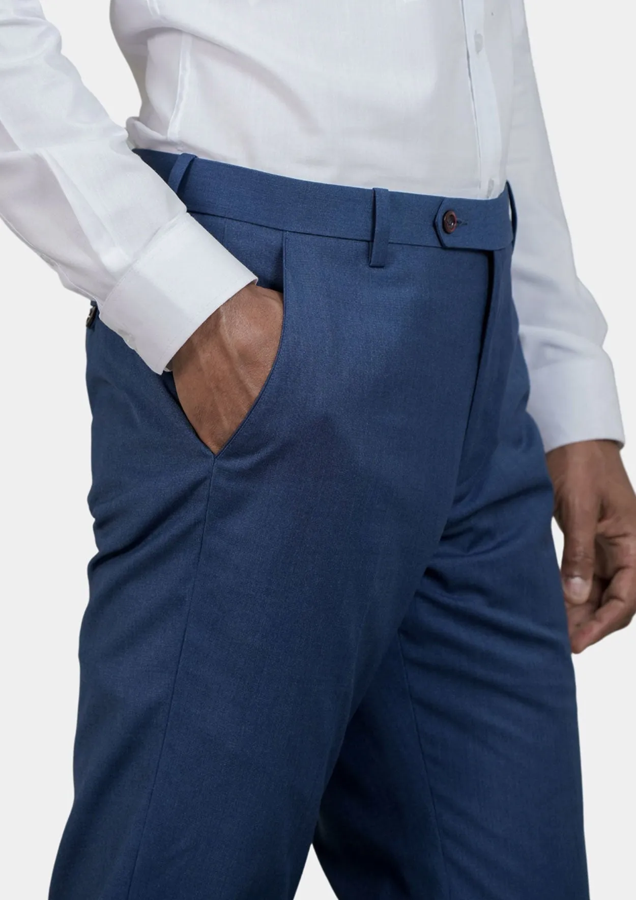 Deep Blue Crosshatch Pants