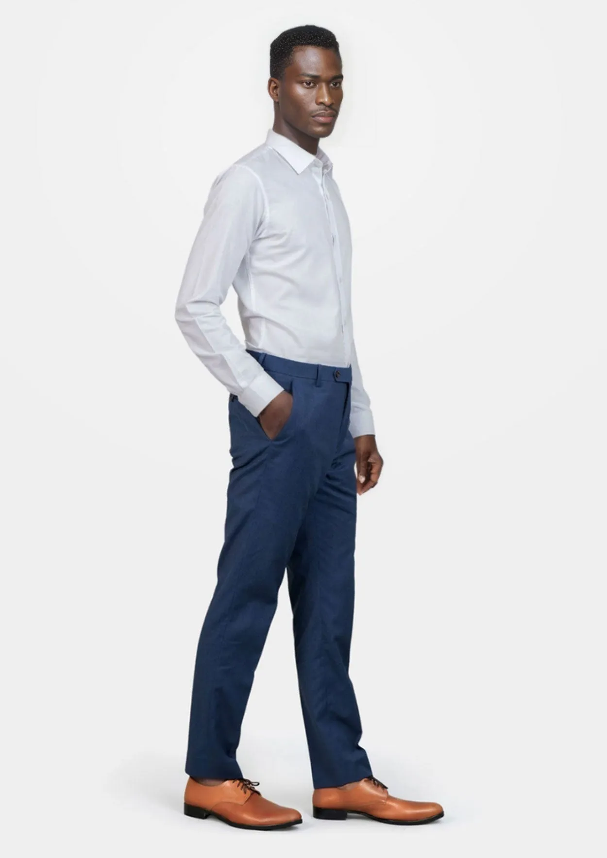 Deep Blue Crosshatch Pants