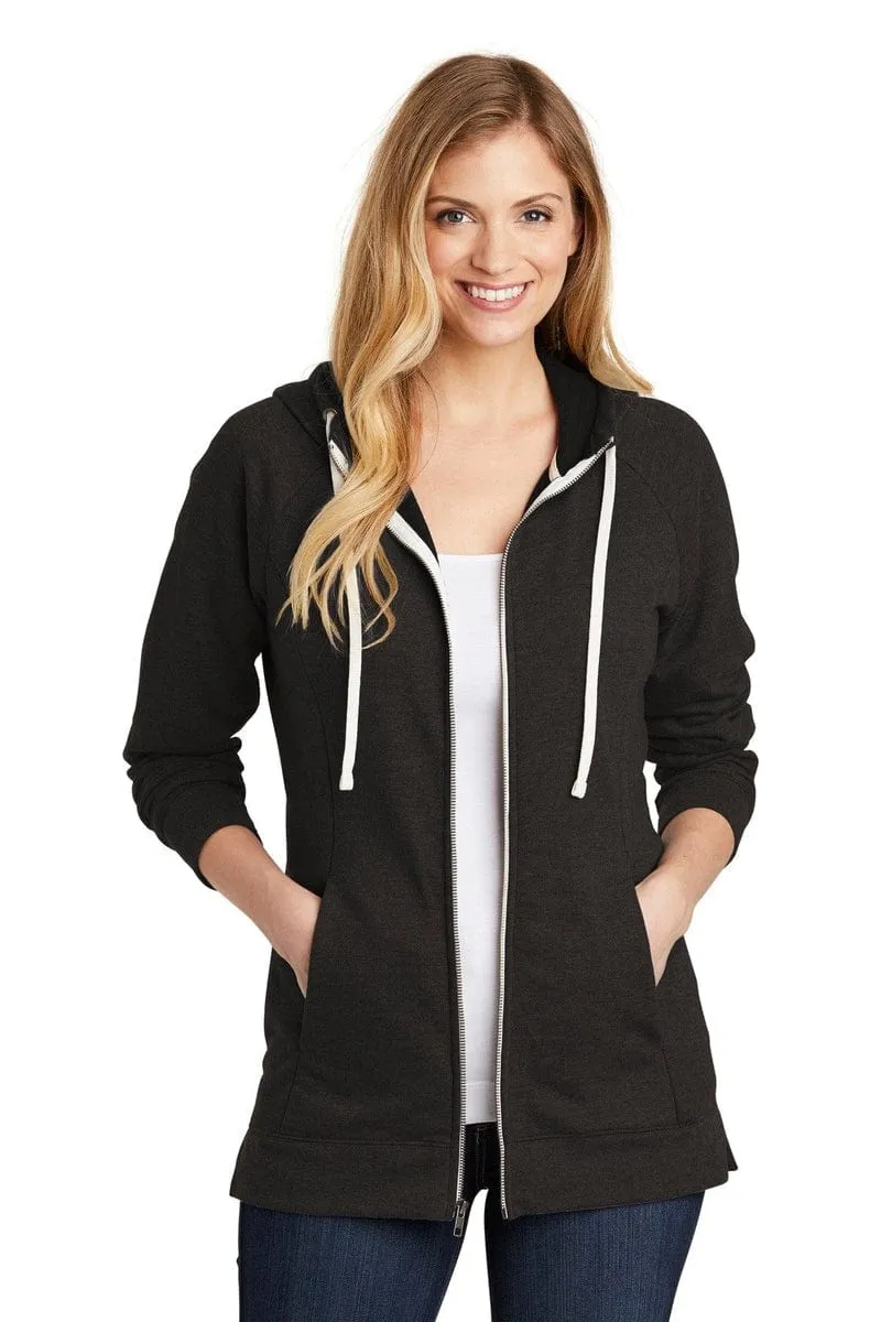 District DT456: Women's Perfect Tri French Terry Full-Zip Hoodie