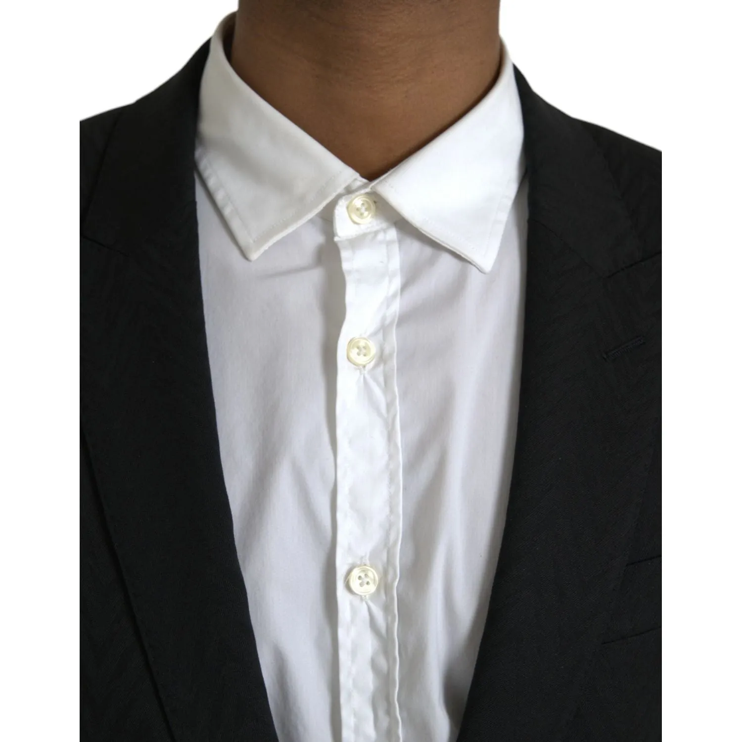 Dolce & Gabbana Black MARTINI Slim Fit Jacket Coat Blazer