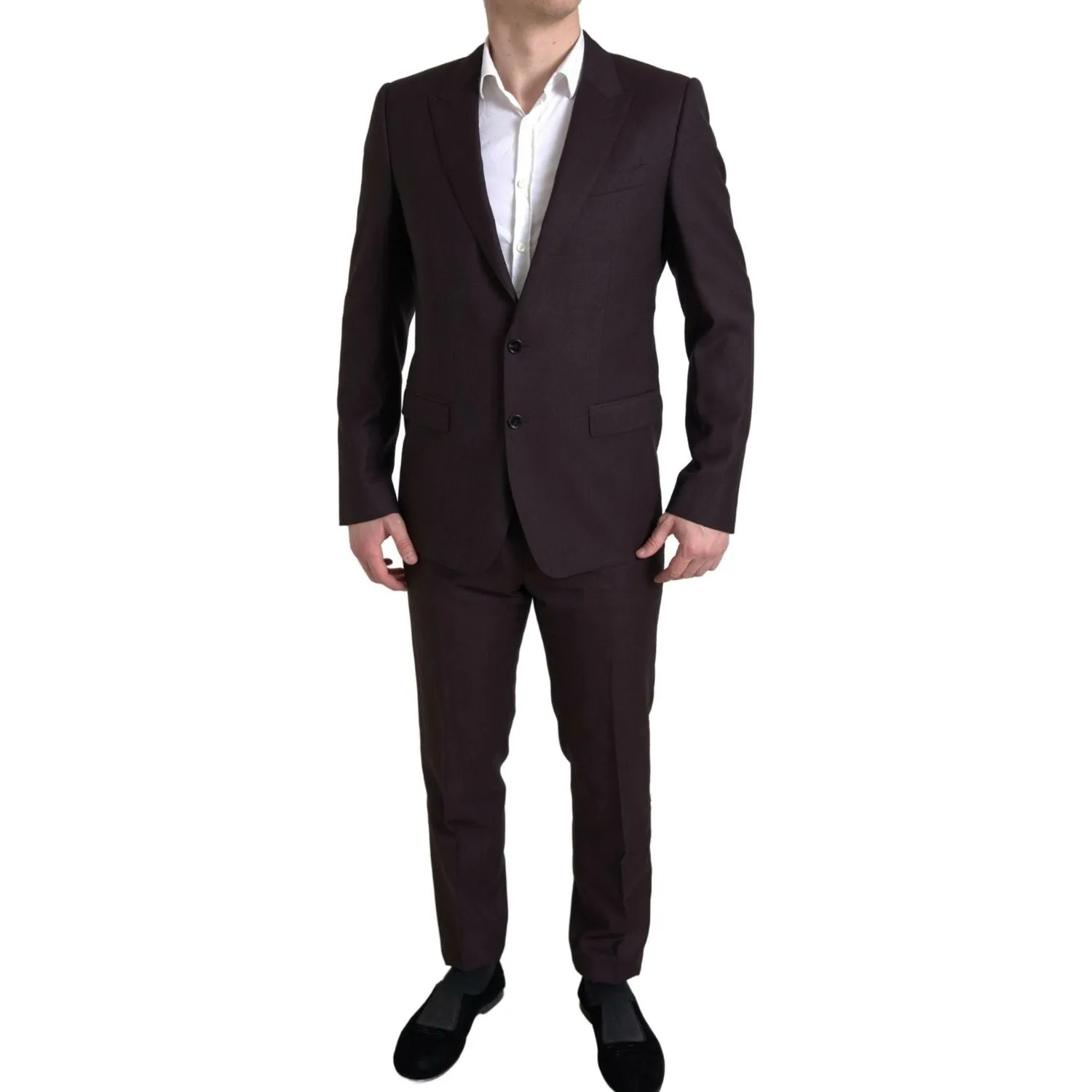 Dolce & Gabbana Maroon Martini Slim Fit 2-Piece Suit