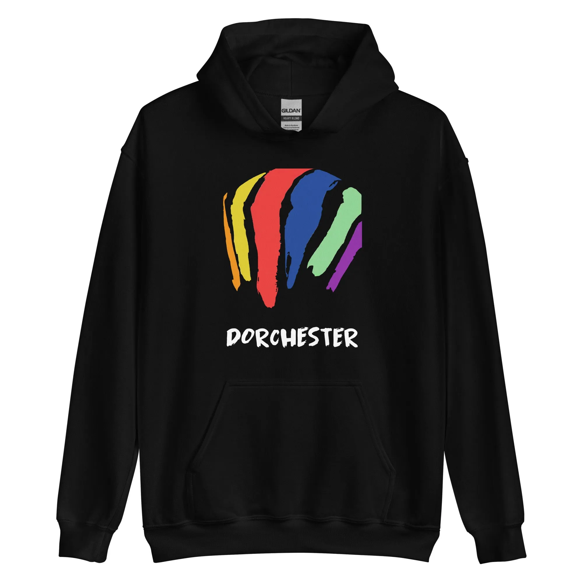 Dorchester Rainbow Swash Hoodie - Boston, MA | Rainbow Gas Tanks Sweatshirt