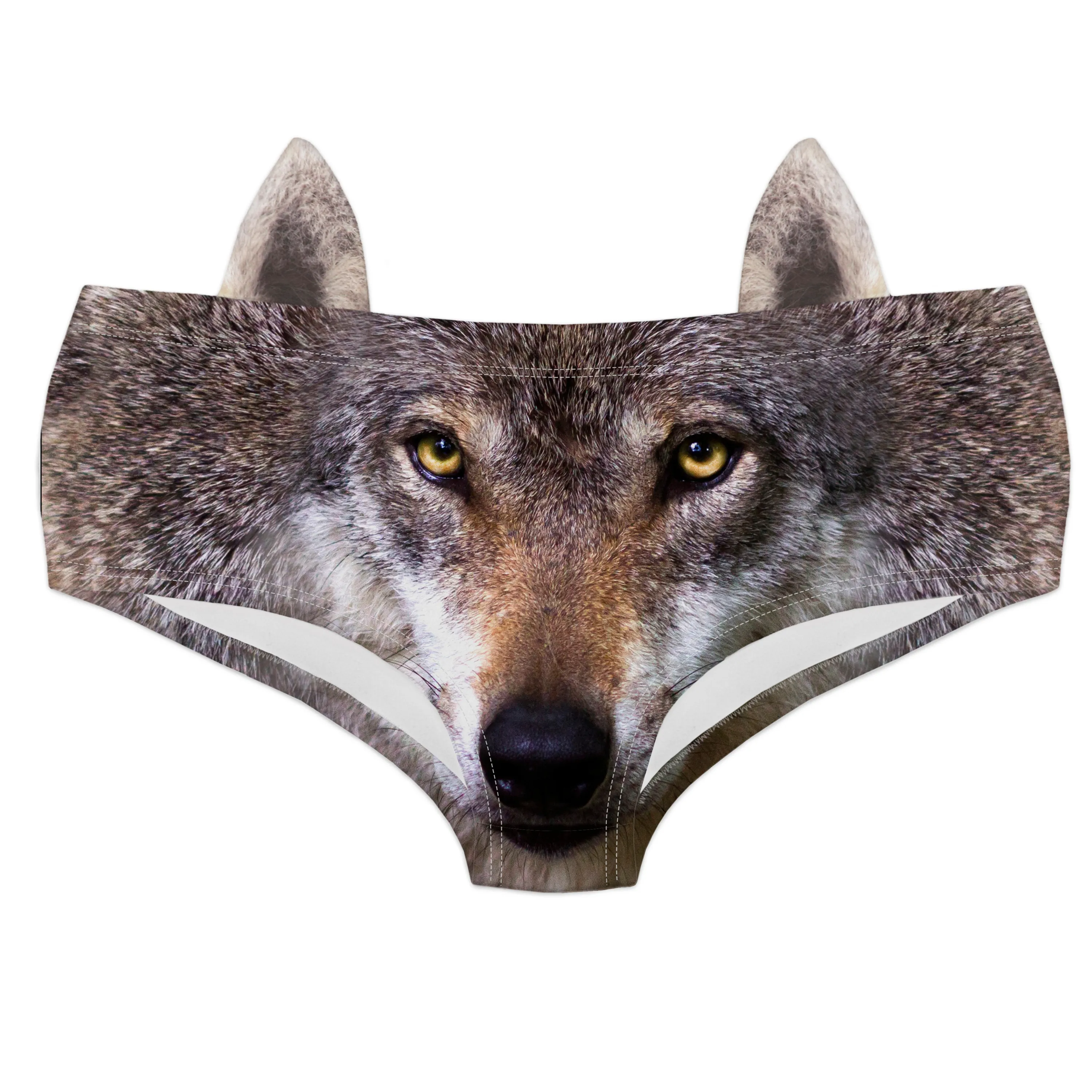 Ear Pantie - Dark Wolf (6-10 UK Size)