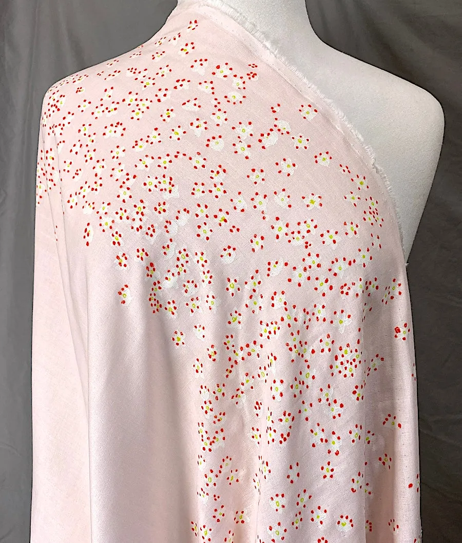 'Edelweiss' Pink, Organic Cotton Double Gauze from Japan by Nani Iro, 41" Wide By the Yard