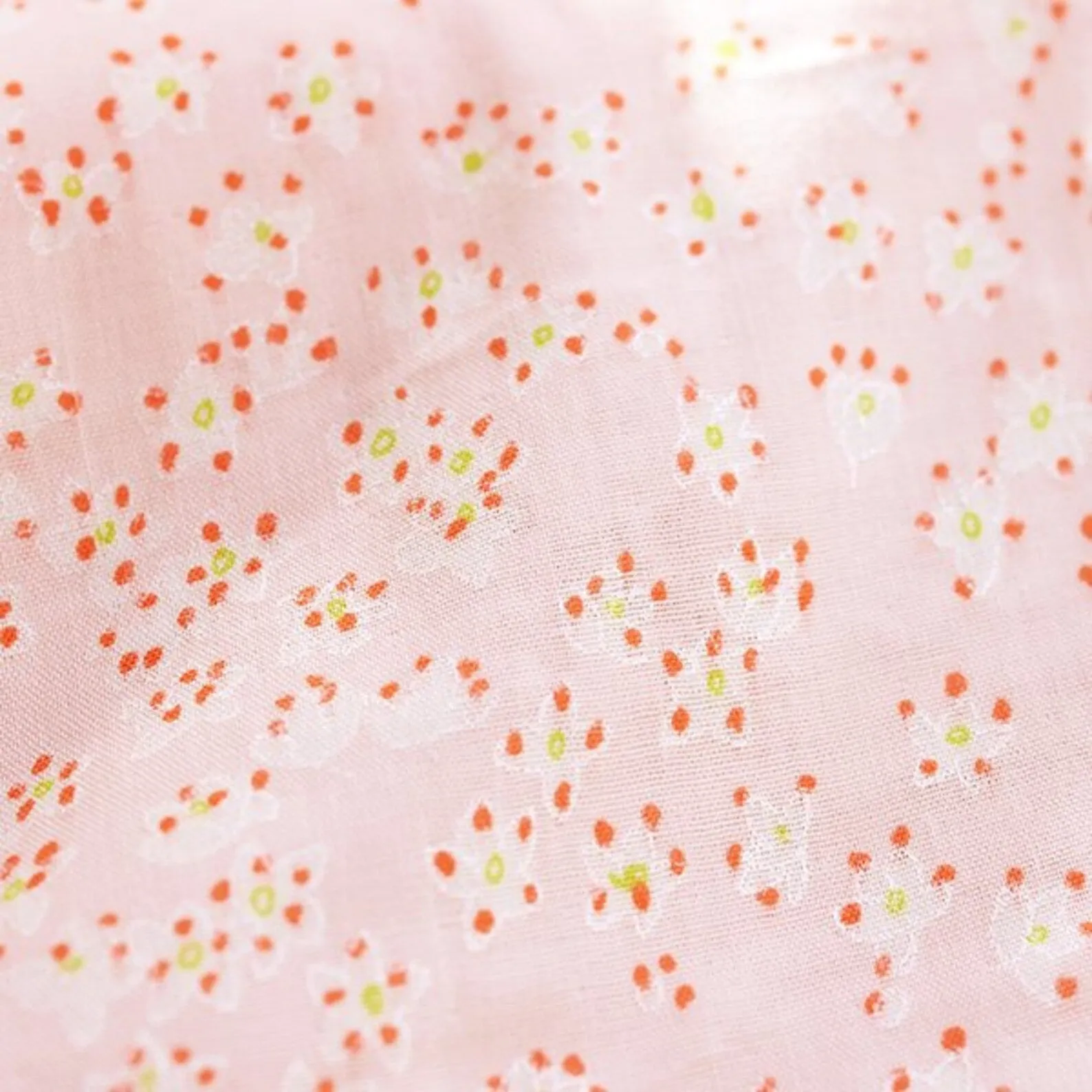 'Edelweiss' Pink, Organic Cotton Double Gauze from Japan by Nani Iro, 41" Wide By the Yard