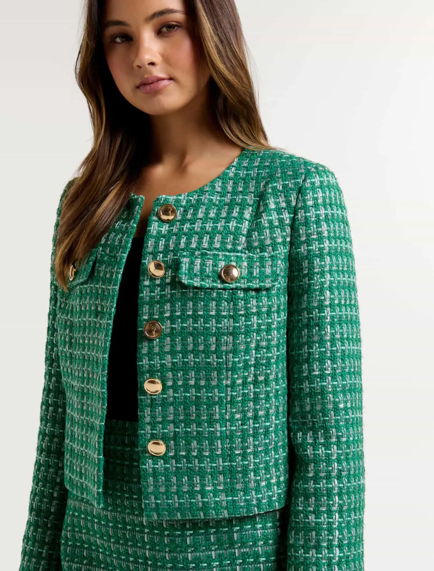 Eden Boucle Crop Co-Ord Jacket