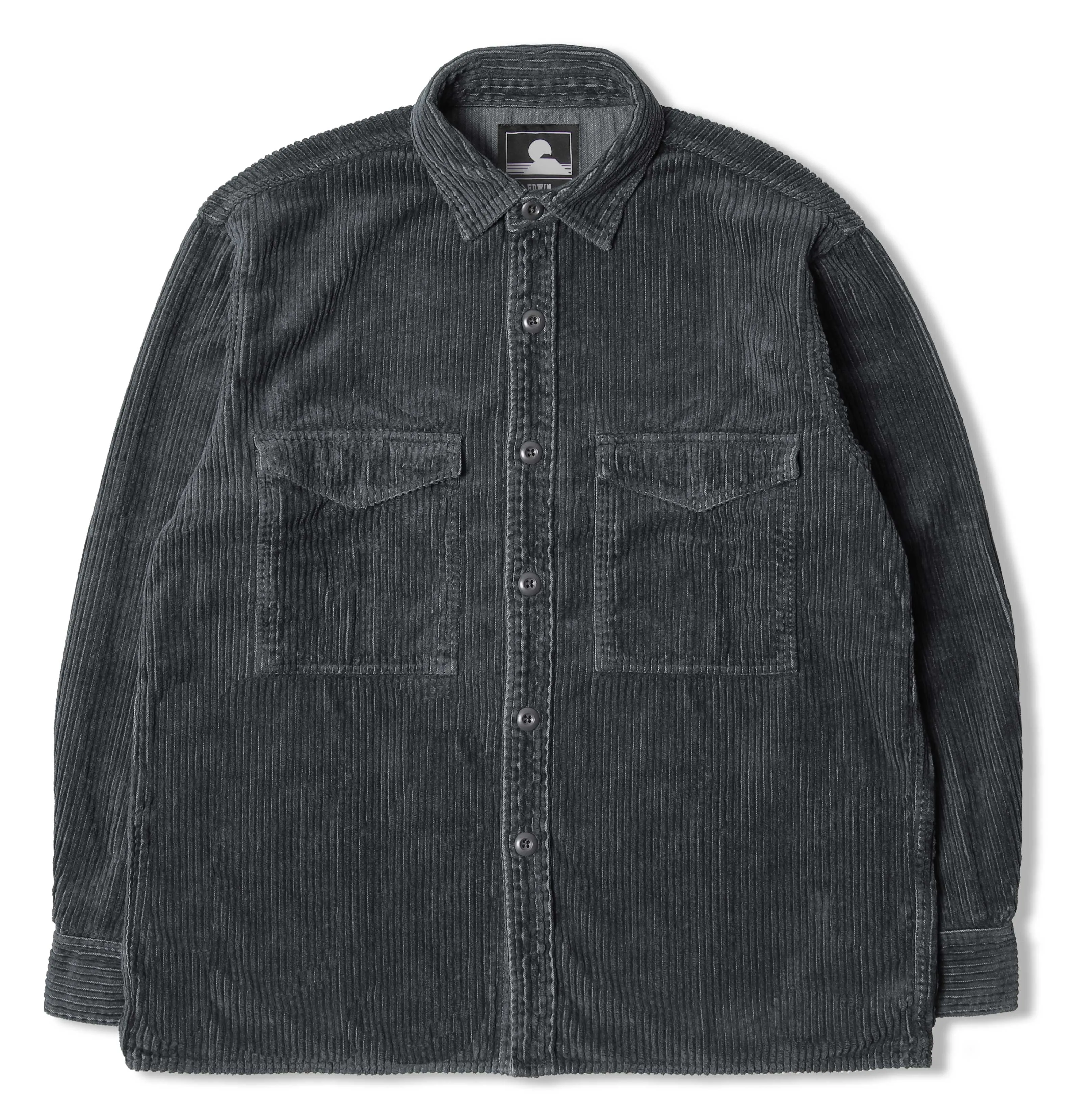 Edwin Big Shirt – Corduroy – Ebony