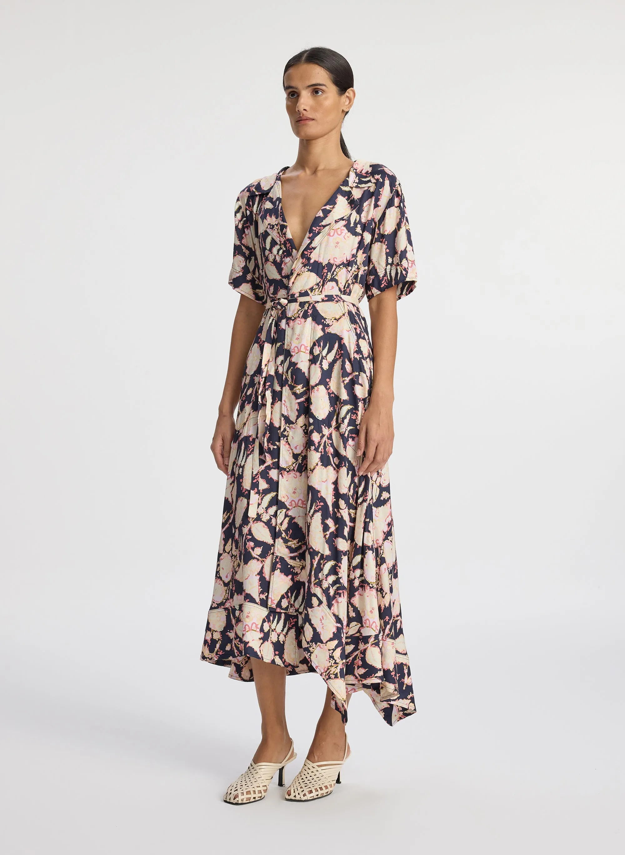 Emery Midi Wrap Dress