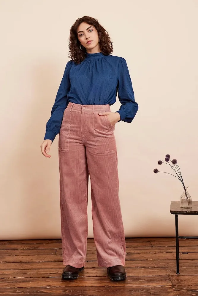 Emily & Fin Nora Trouser - Dusty Pink Chunky Cord