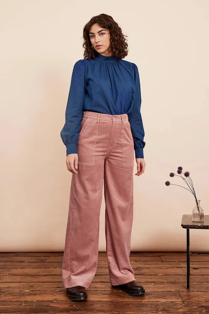 Emily & Fin Nora Trouser - Dusty Pink Chunky Cord