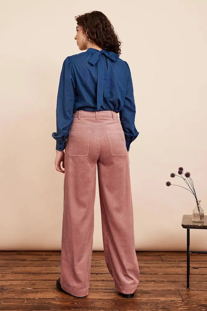 Emily & Fin Nora Trouser - Dusty Pink Chunky Cord