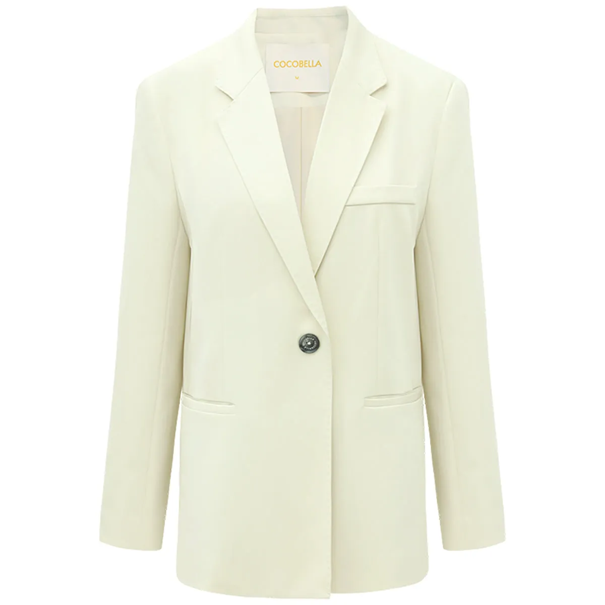 Femme Single Breasted Cream Blazer