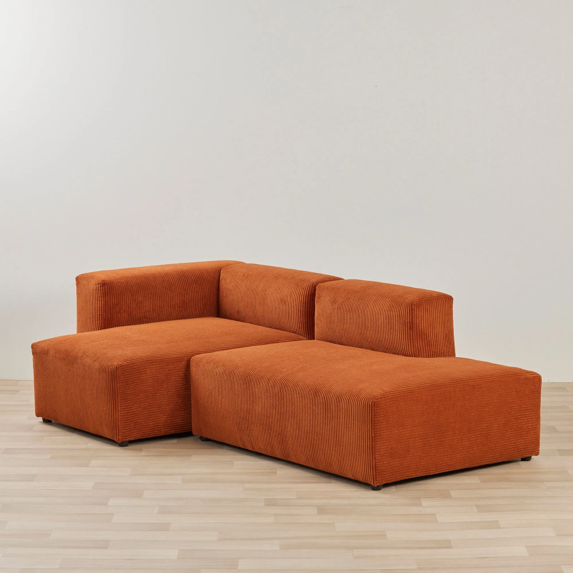 Finnian 2-Seat LH Chaise - Burnt Orange