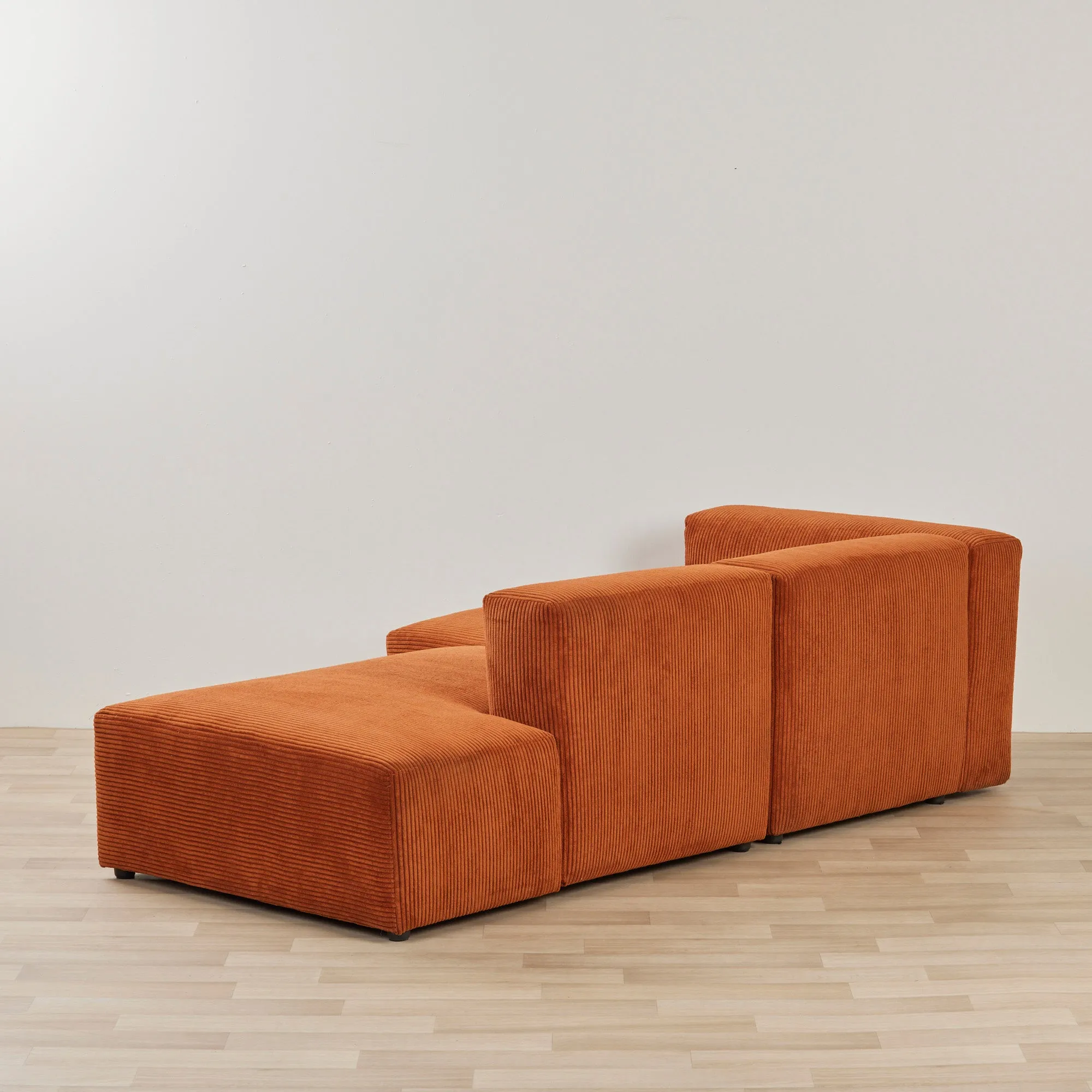 Finnian 2-Seat LH Chaise - Burnt Orange