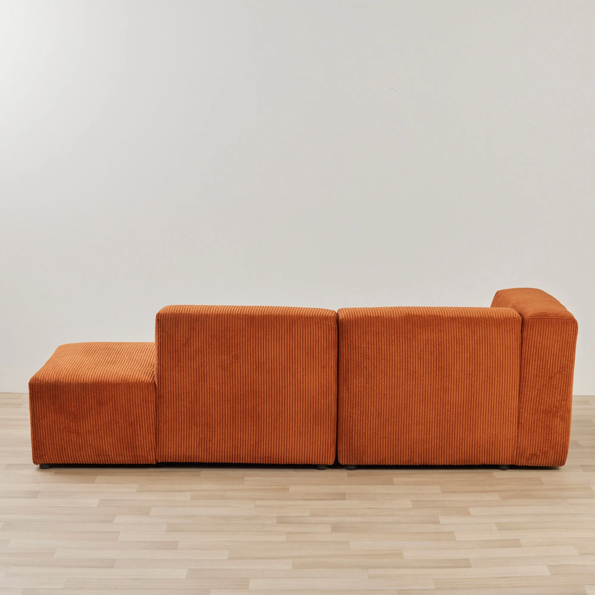 Finnian 2-Seat LH Chaise - Burnt Orange