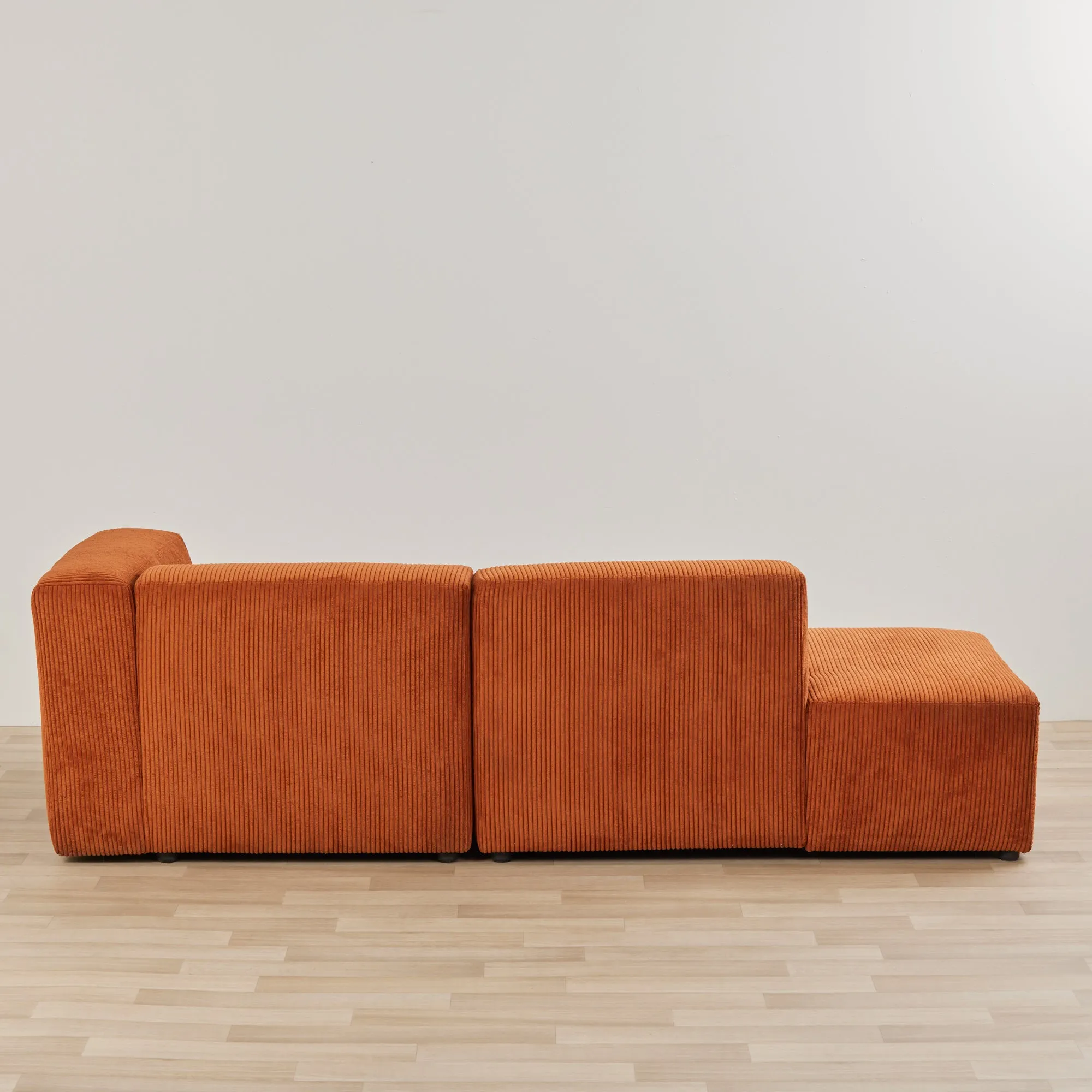 Finnian 2-Seat RH Chaise - Burnt Orange