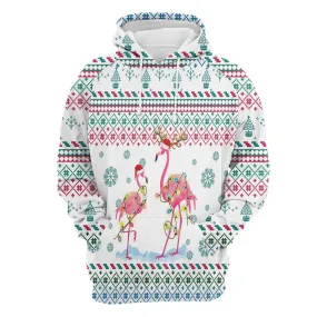 Flamingo Christmas Reunion All Over Print 3D Hoodie For Men And Women, Best Gift For Dog lovers, Best Outfit Christmas