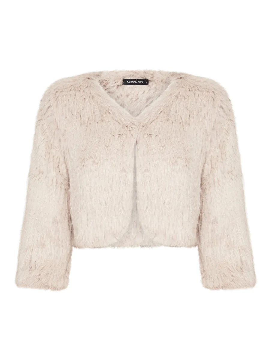 Fur Bolero - Beige