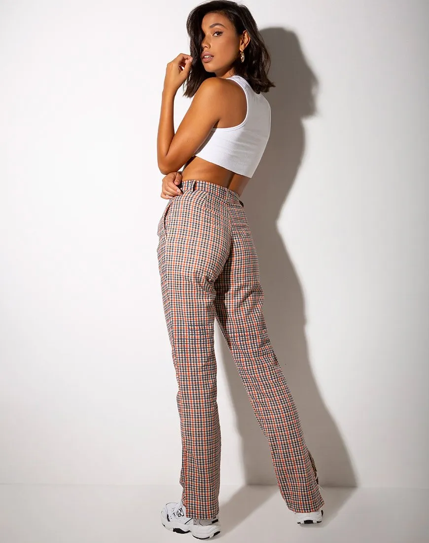 Gira Split Hem Trouser in Country Check