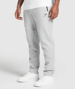 Gymshark Interlock Tech Joggers - Light Grey Core Marl