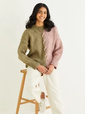 Hayfield - Sweater in Bonus Chunky Tweed - Knitting Pattern 10341