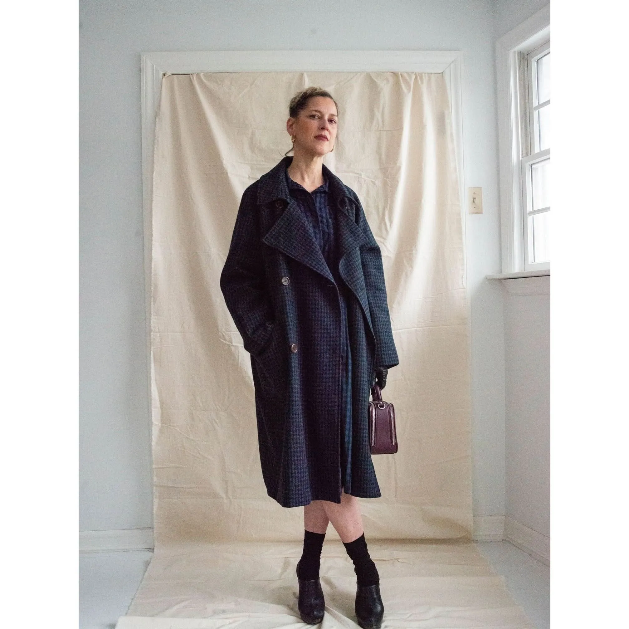 Heather Harlan Houndstooth Overcoat