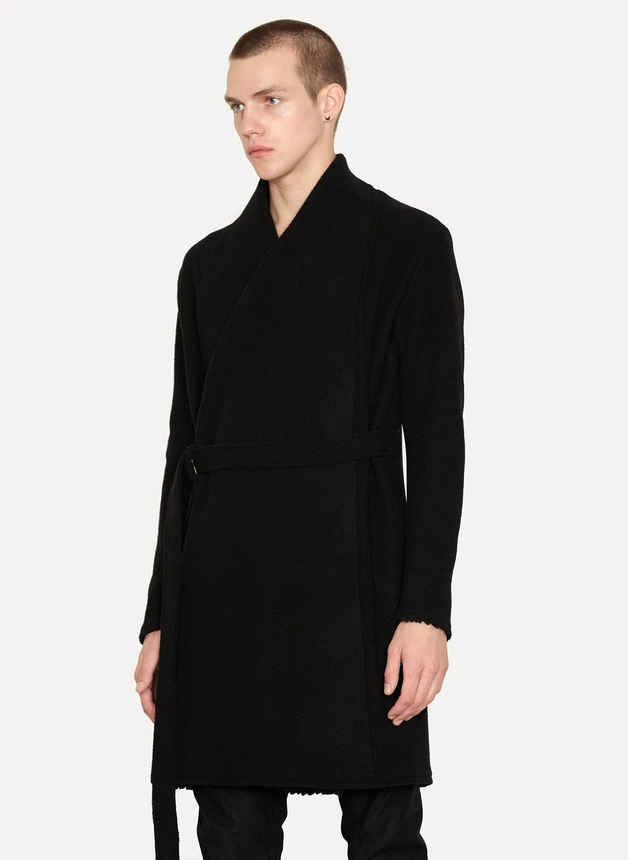 Heavy Coal Wool Felted Coat Chopino