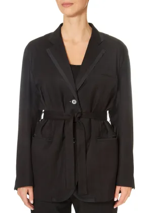 High Talent Belted Blazer Black