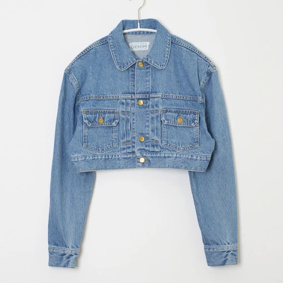 【HOLIDAY/ホリディ】CROPPED DENIM JACKET (LIGHT INDIGO) <br>23102033