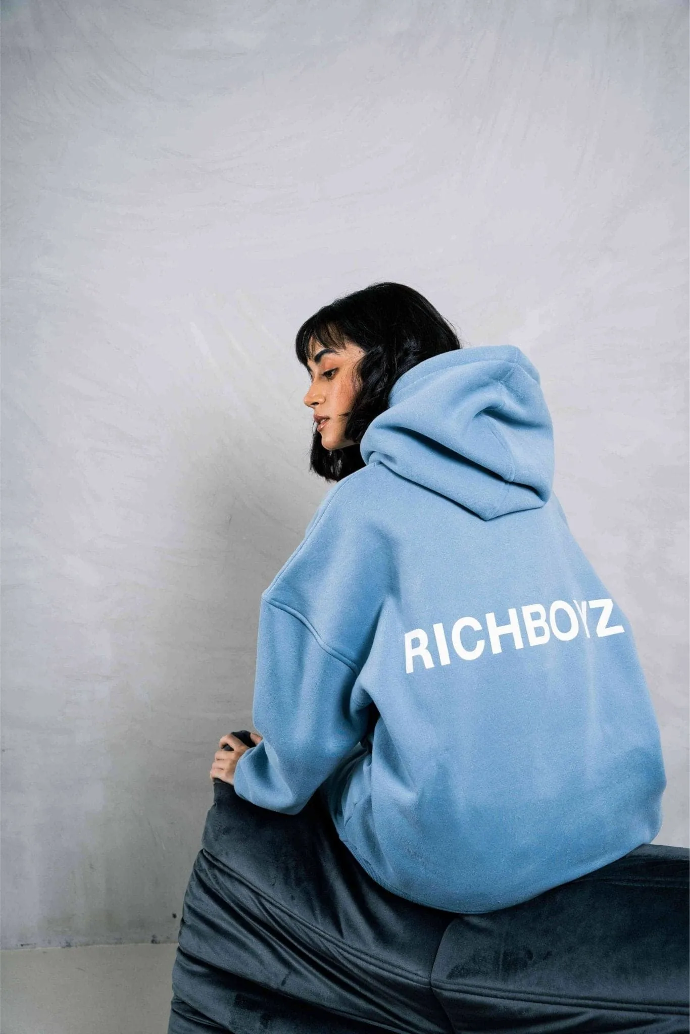 HOODIE - POWDER BLUE