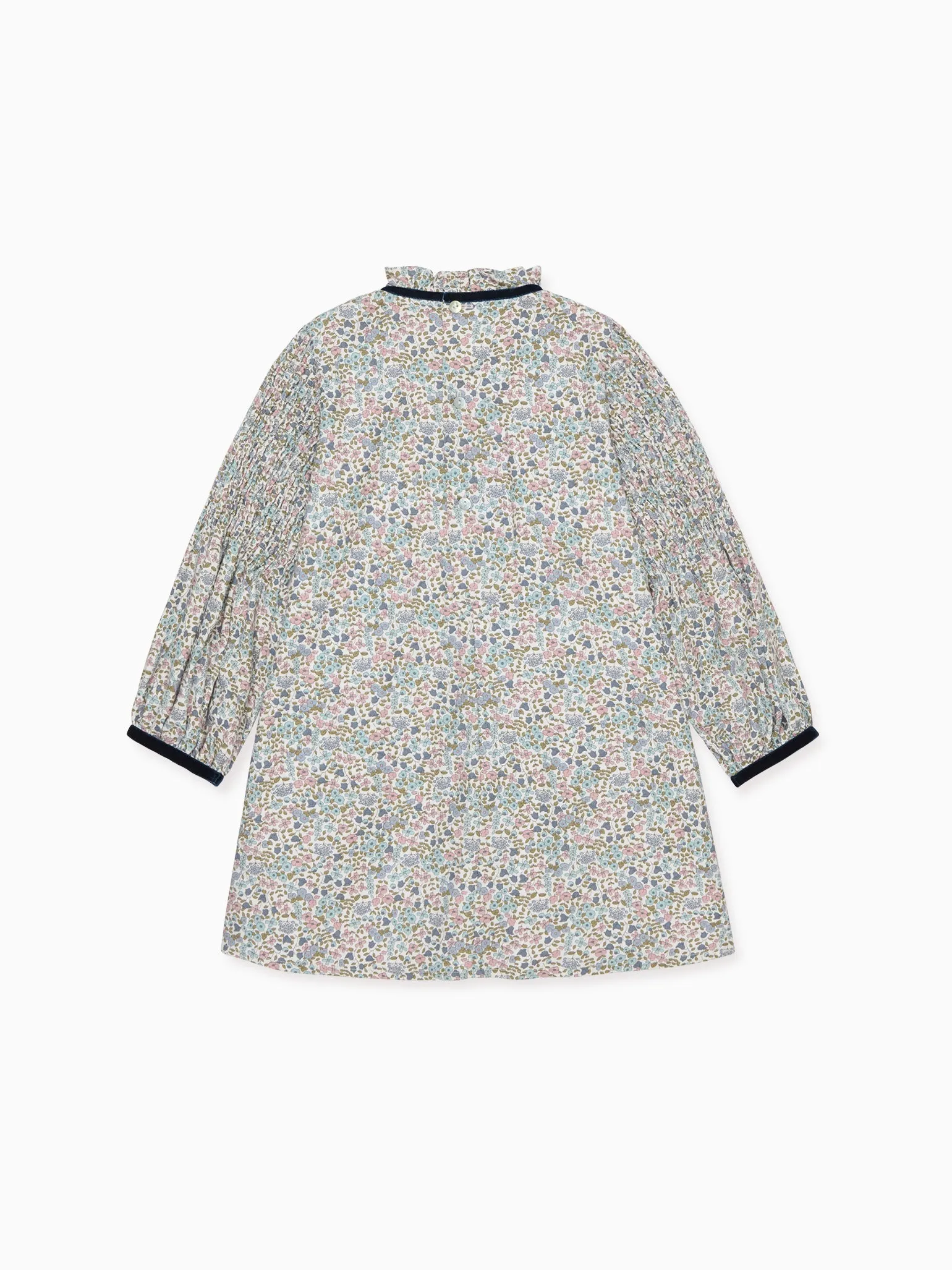 Ivory Floral Raya Girl Smocked Dress