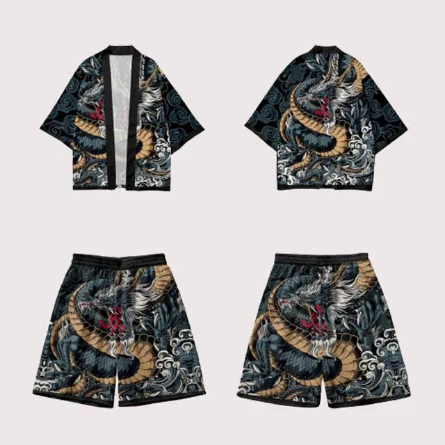 Japanese Dragon Kimono Set